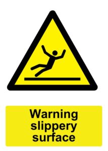 slippery surface